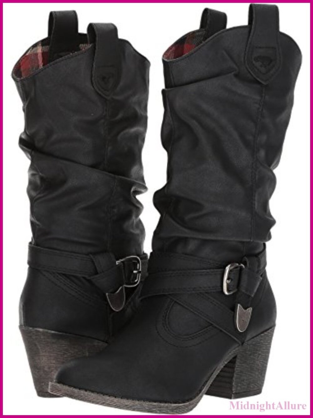 Rocket Dog Sidestep Western Pull-On Mid-Calf Boot Comfort